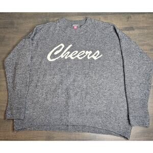 Vince Camuto Sweater Women's Size Small Gray "Cheers" Crewneck
